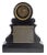 French Black Sand Green Marble Mantel Clock For Sale - Image 4 of 4