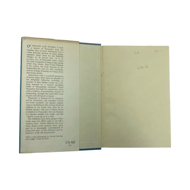 1950s Of Whales and Women by Frank B. Gilbreth Jr. – 1957 Hardcover Nantucket For Sale - Image 5 of 12