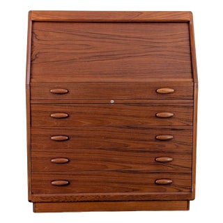 Mid-Century Secretary with Chest of Drawers in Teak from Dyrlund For Sale