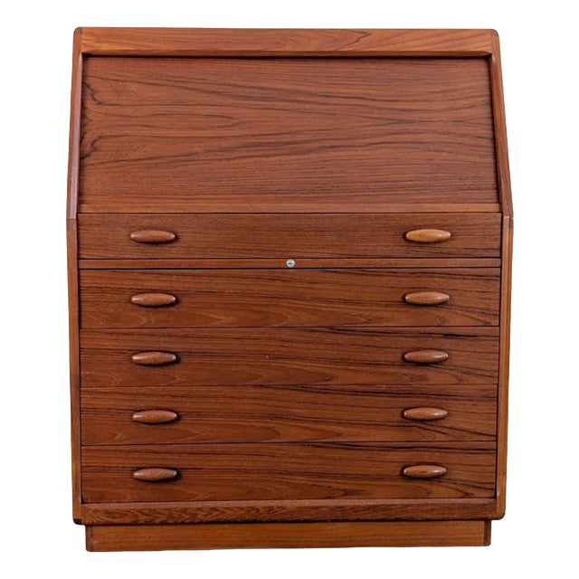 Mid-Century Secretary with Chest of Drawers in Teak from Dyrlund For Sale