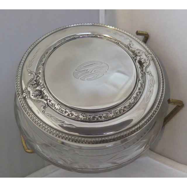 Early 20th Century Vintage Early 20th Century Sterling Silver Vanity Jars - A Pair For Sale - Image 5 of 12