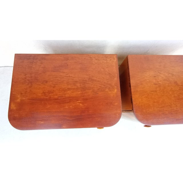Brown Bedside Tables by Jindřich Halabala for Up Závody, 1950s, Set of 2 For Sale - Image 8 of 18