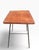 Wood Mid Century Wicker Top Wrought Iron Base Side Table For Sale - Image 7 of 10