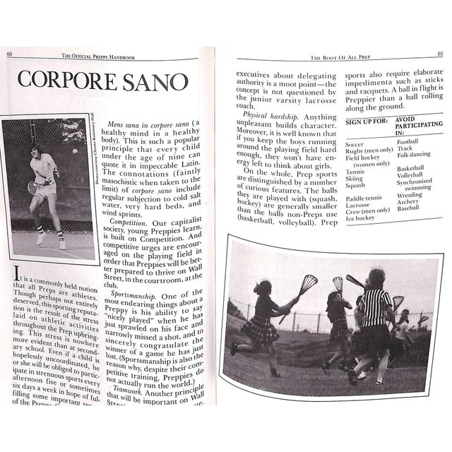 "The Official Preppy Handbook" 1980 Birnbach, Lisa (Inscribed) For Sale - Image 11 of 15