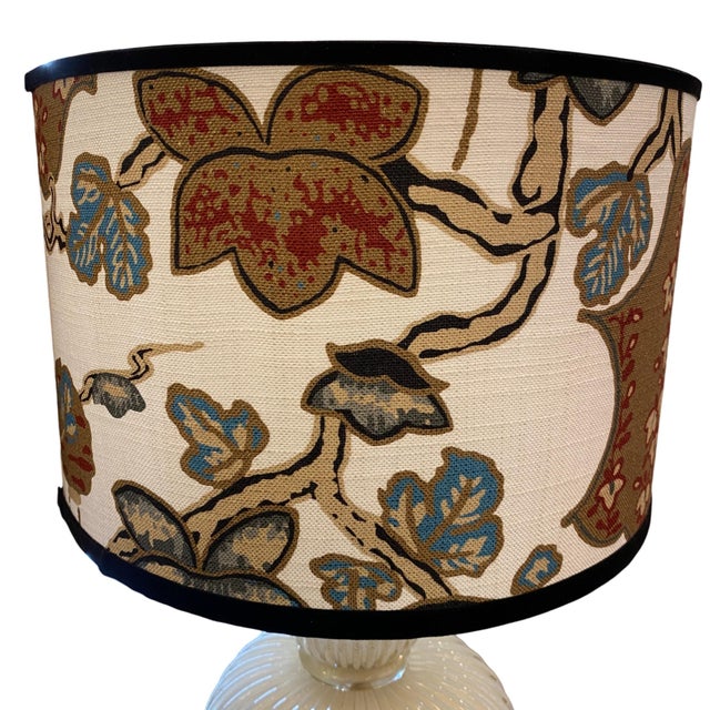 Fluted Murano Glass Lamps with Gold Dust, 1950s, Set of 2 For Sale - Image 4 of 5