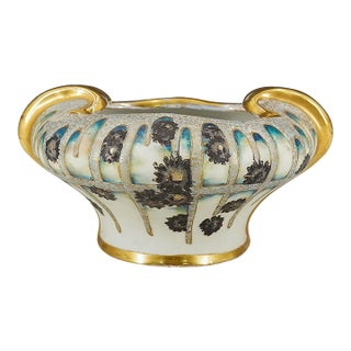 RStK Amphora Bowl, c.1900, Hand-Painted Floral & Gilt, 10.25-Inch For Sale