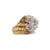 Modern Vintage 18k Yellow Gold Platinum 7.04ctw Two-Tone Bombe Cluster Cocktail Ring, Size 6 For Sale - Image 3 of 8
