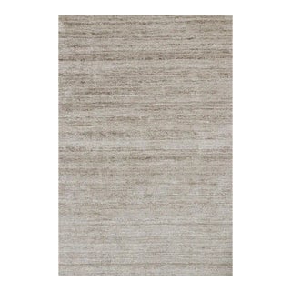 Rug & Kilim’s Contemporary Textural Rug With Beige and Cream Tones and Striae For Sale