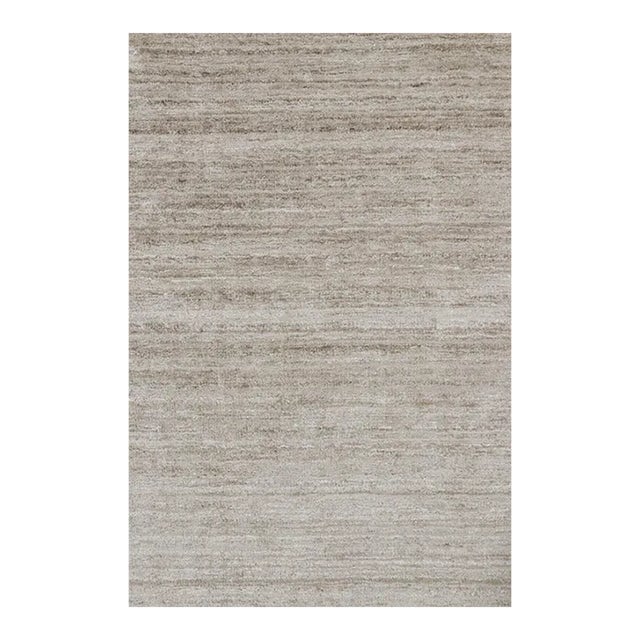 Rug & Kilim’s Contemporary Textural Rug With Beige and Cream Tones and Striae For Sale