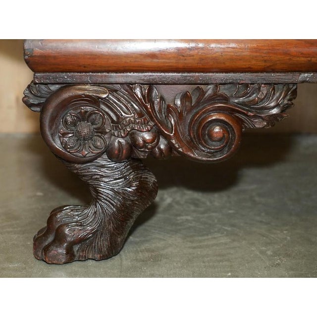 Antique Regency Embroidered Hardwood Chaise Lounge, 1810 For Sale - Image 6 of 18