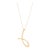 Tiffany & Co Paloma Picasso J Initial Necklace, 18k Yellow Gold, Length 19 In For Sale