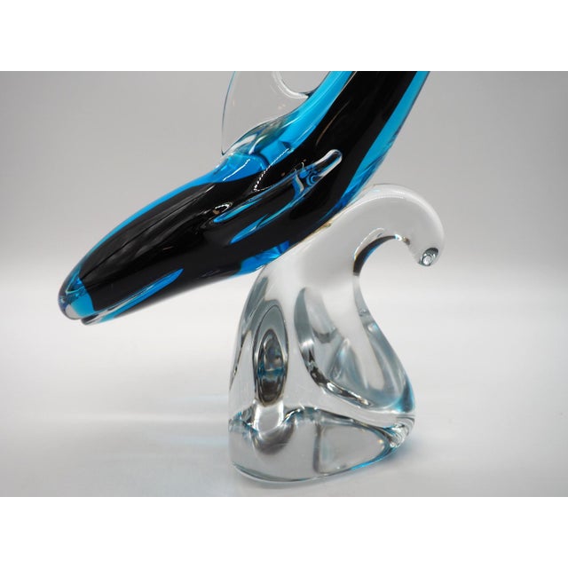 Glass Sculpture Shark, Färe Marcolin, Ronneby Sweden For Sale - Image 9 of 15