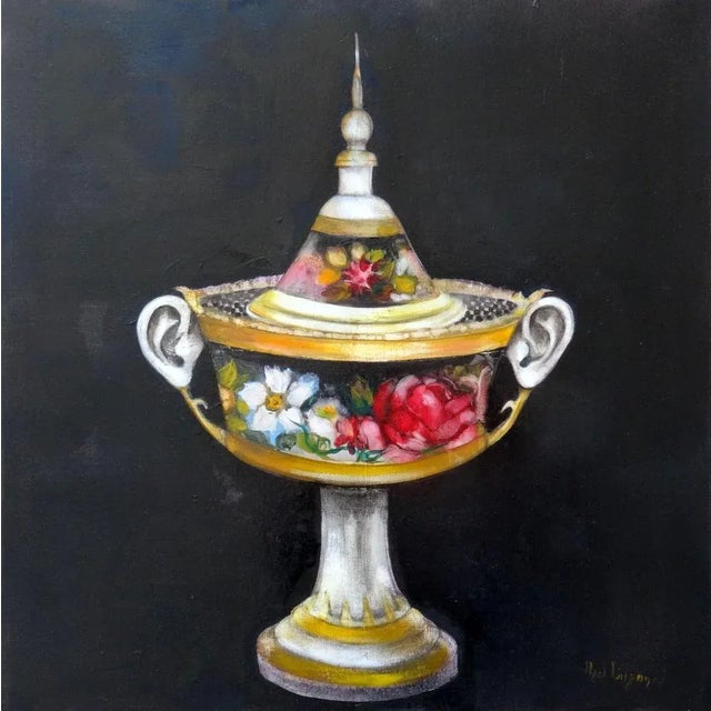 Early 21st Century Ilze Laizane, Dish with Ears, 2020, Oil on Canvas For Sale - Image 5 of 5