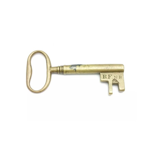 Antique Brass Hollow Barrel Key Rf Nb Old Large Skeleton Key Chairish