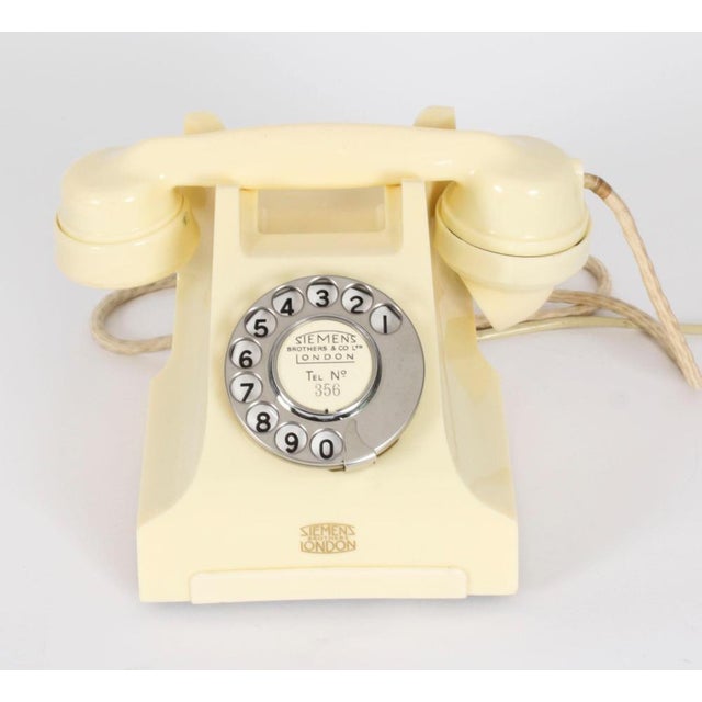 A rare vintage ivory colour model 356 telephone manufactured by siemens brothers & co ltd in 1954 for the post office. The...