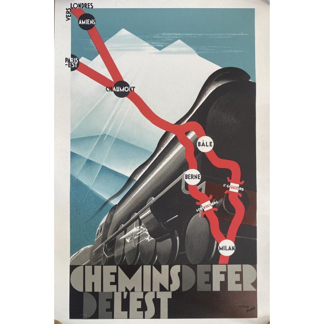 Vintage Eastern Railways Poster from Theo Doro, 1989 For Sale - Image 13 of 13