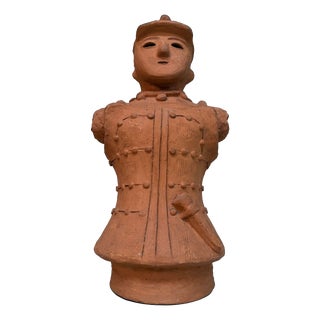 Japanese Terracotta Haniwa Warrior in Tankō Armour, 1950 For Sale