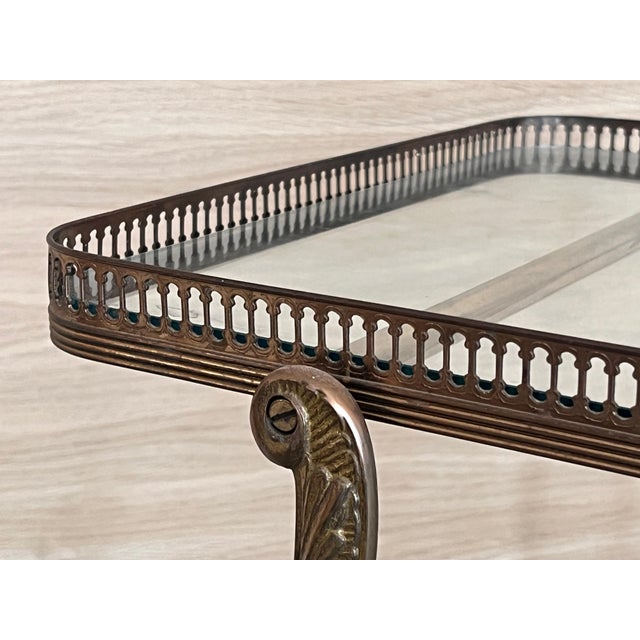 Late 20th Century Baroque Bronze Two Tier Bar or Tea Cart For Sale - Image 13 of 18