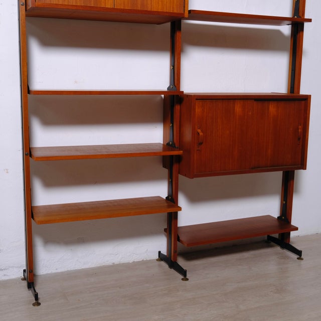 Italian Teak Bookcase, 1960s For Sale - Image 11 of 18