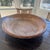 Vintage Oversized French Hand Thrown Mustard Brown Glazed Stoneware Terracotta Bowl For Sale - Image 4 of 8