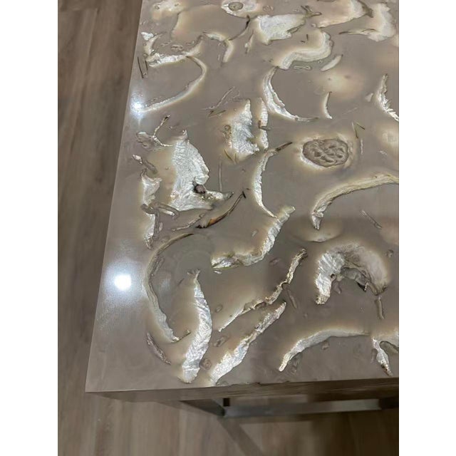 2020s Capiz Shell Console Table For Sale - Image 5 of 6