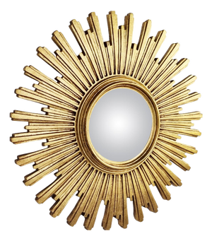Vintage Golden Sunburst Mirror, 1960s