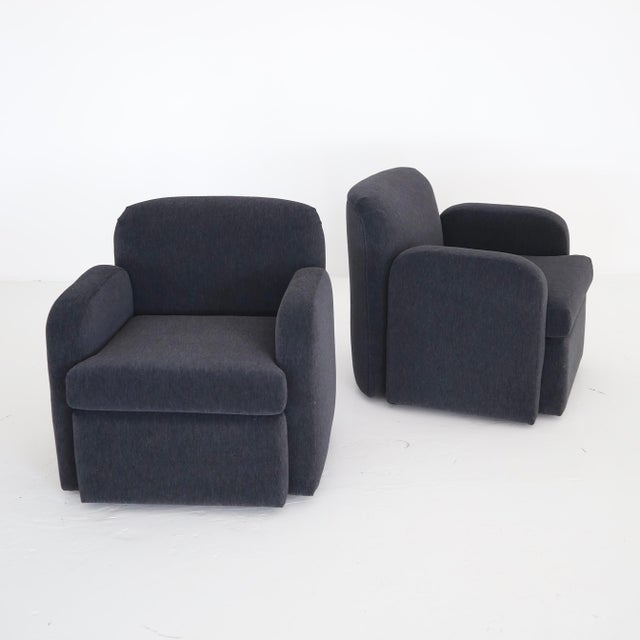 1980s Swivel Chairs by Preview in 100% Alpaca, a Pair For Sale In Chicago - Image 6 of 6