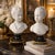 Rare early 20th-century bisque porcelain busts of Louise and Alexandre Brongniart, after Jean-Antoine Houdon, produced by...