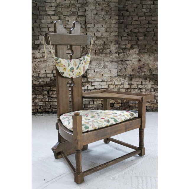 Vintage Dutch Brutalist Oak Side Chair, 1950 For Sale - Image 9 of 14