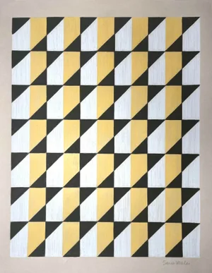 Mixed Media Geometric Pattern Art