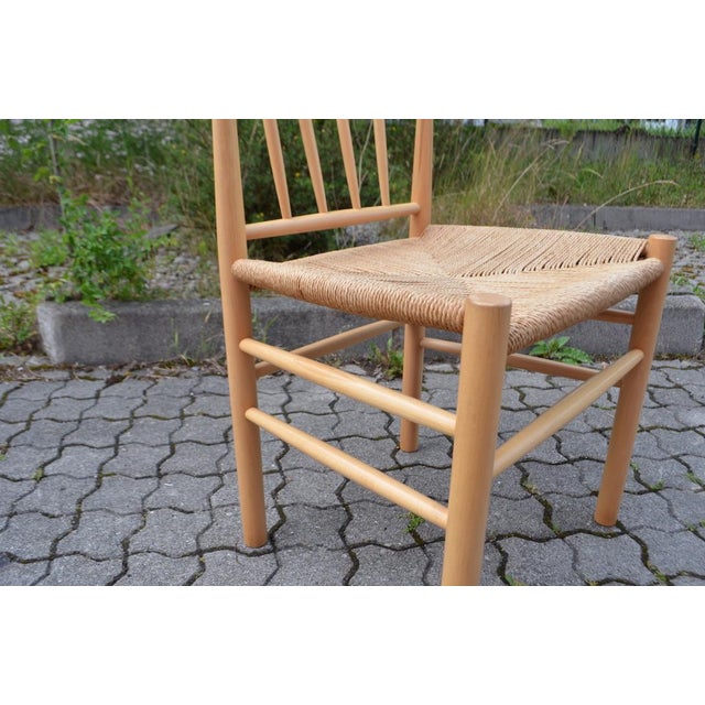 Modern Danish Model J-151Beech Dining Chair by Erik Ole Jorgensen for Kvist Mobler, 1960s For Sale - Image 16 of 18