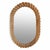 Contemporary Oval Teak Sanded Rope Mirror For Sale - Image 3 of 7