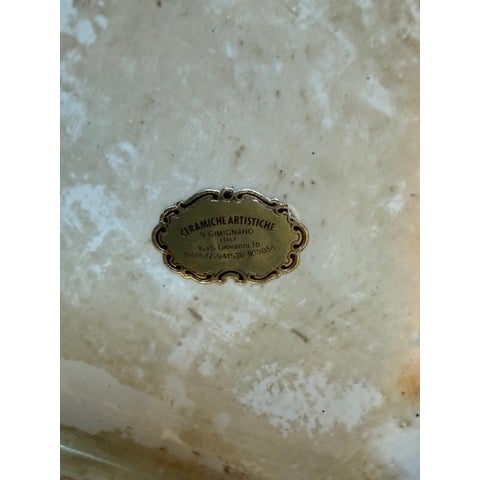 Ceramic Vintage Hand Painted Lemon Ceramiche Artistiche Italian Plate For Sale - Image 7 of 7
