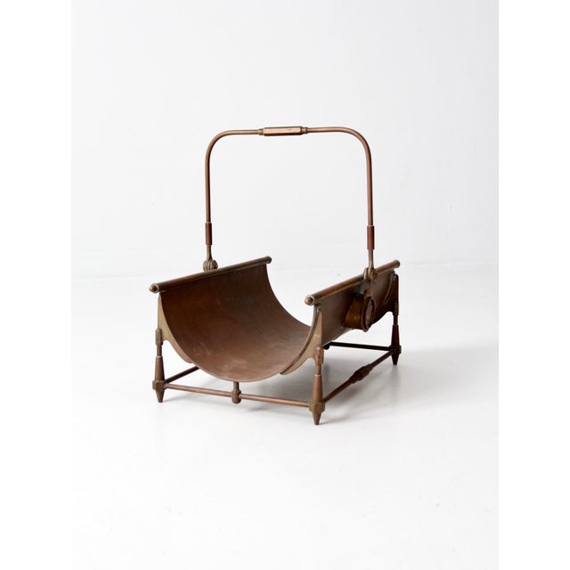 Antique Copper Log Basket Chairish