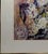 Navy Blue Late 20th Century Original Athy Mixed Media Decoupage Still Life Floral Painting For Sale - Image 8 of 15