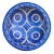 Early 20th Century Blue Moorish-Patterned Ceramic Plate For Sale