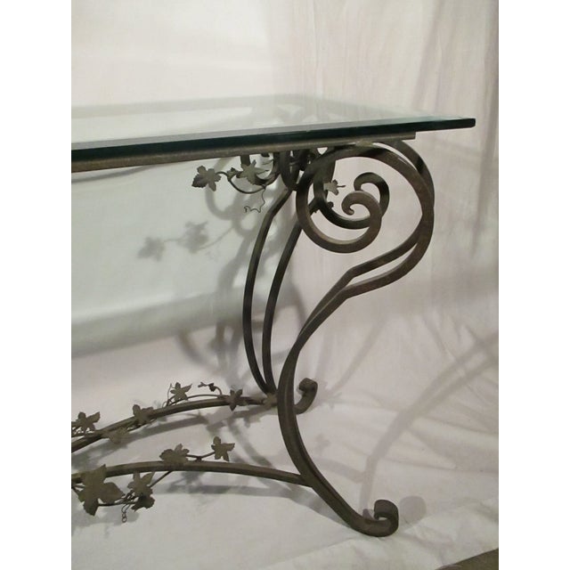 Wrought Iron Beveled Glass Bird Sofa Table Chairish