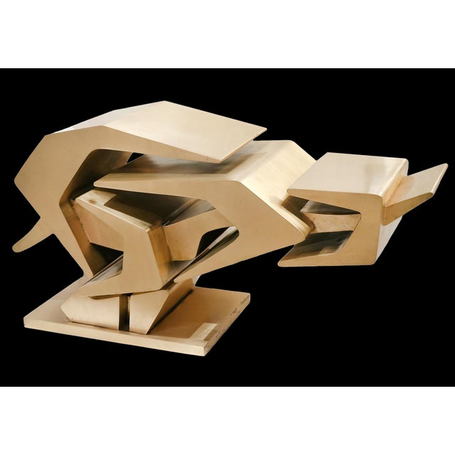 1970s Giorgio Zennaro Number 14 Large Bronze Abstract Sculpture For Sale - Image 4 of 6