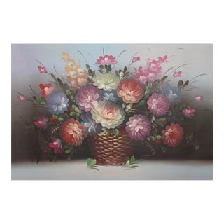 Pastel Flowers in Basket (1), Chuju Sheng For Sale