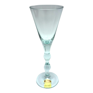 Early 21st Century Tiffany Blue Moser Ophelia Crystal Champagne Flute New in Box