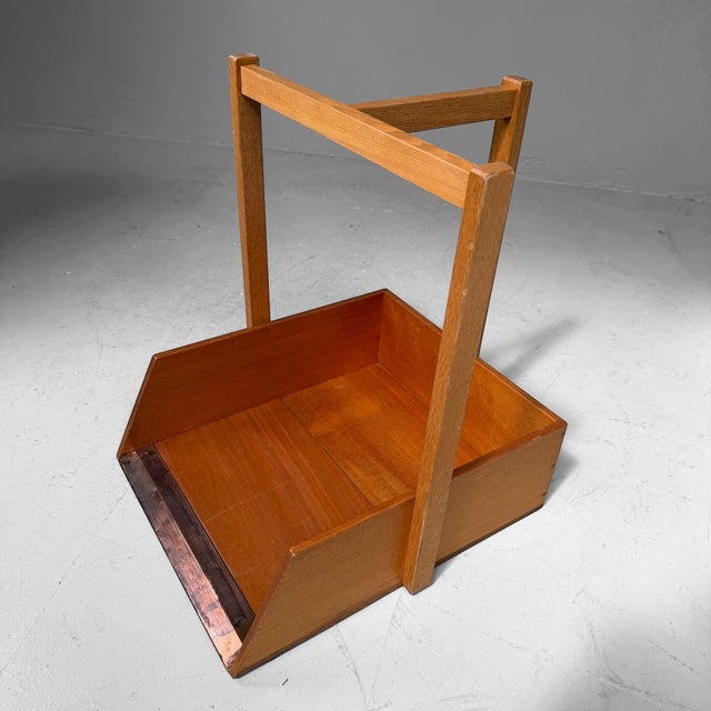 Vintage Japanese Wooden Chiritori Dustpan with Copper Rim, 1960s For Sale - Image 6 of 14