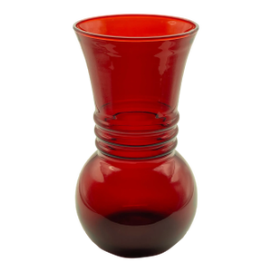 1930s Anchor Hocking “Royal Ruby” Glass Vase