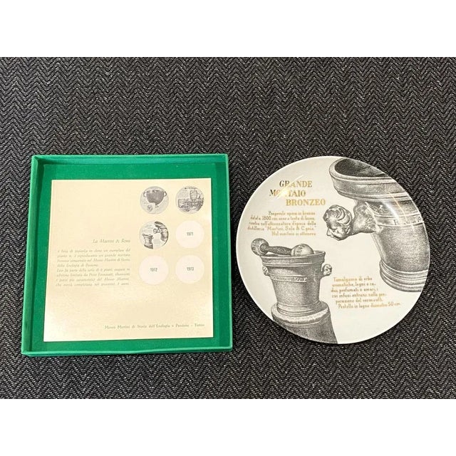 Black Dishes by Atelier Fornasetti for Martini and Rossi, 1960s, Set of 5 For Sale - Image 8 of 12