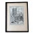 Framed Signed Vintage Pen and Ink of Worcester Cathedral England For Sale