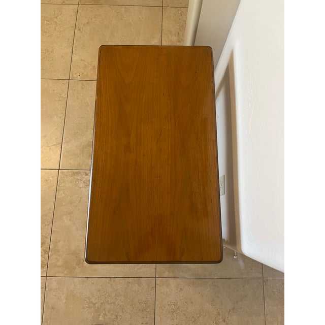 Brown Mid 20th Century Solid Wood Piano Organ Foyer Bench With Music Storage For Sale - Image 8 of 12