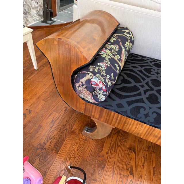 1990s Art Deco Biedermeier Empire Backless Sofa/Daybed For Sale - Image 4 of 12