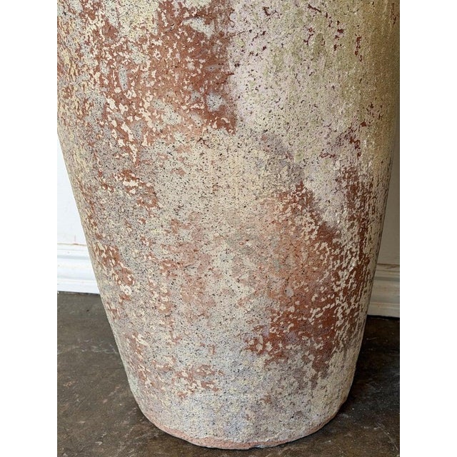 Pair of Monumental Antique Water Jars - Tall Crucible Form Olive Jars For Sale - Image 9 of 13
