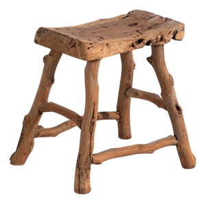 Antique Stool in Elm, 1900s