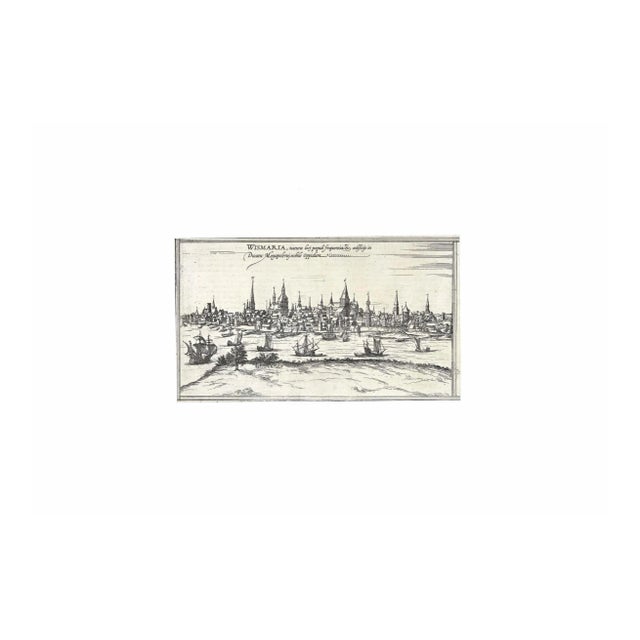 Franz Hogenberg, City of Wismaria, Etching, 16th Century For Sale