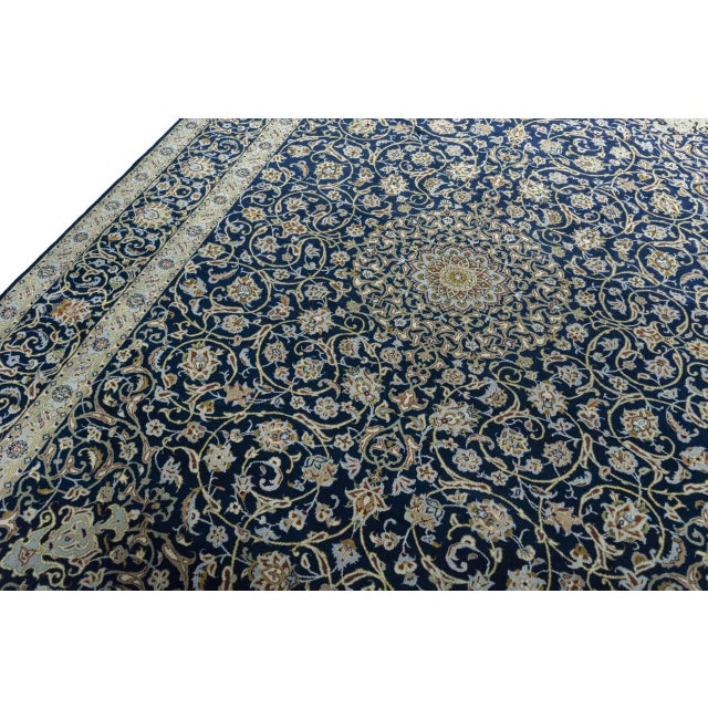 Hand-Knotted Kashan Cork Rug For Sale - Image 5 of 11